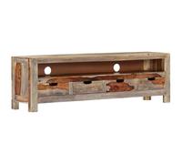 Vidaxl Meuble Tv Bois Massif De Sesham 130 X 30 X 40 Cm Marron