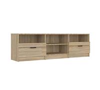 vidaXL Meuble TV Centre de Divertissement Armoire Basse Armoire Stéréo Meuble de Salon Salle de Séjour Chêne Sonoma 150x33,5x45 cm Bois d'Ingénierie