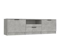 vidaXL Meuble TV Centre de Divertissement Armoire Basse Armoire Stéréo Meuble de Salon Salle de Séjour Gris Béton 140x35x40 cm Bois d'Ingénierie