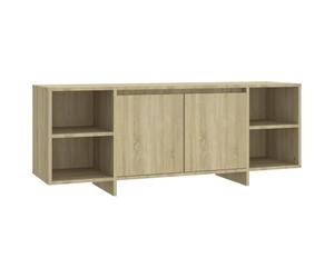 vidaXL Meuble TV Centre de Divertissement Armoire Basse Meuble Stéréo Salon Salle de Séjour Maison Chêne Sonoma 130x35x50 cm Bois d'Ingénierie