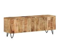Meuble TV Centre de Divertissement Armoire Multimédia Meuble de Rangement Salle de Séjour Intérieur 110x30x40 cm Bois Massif de Manguier