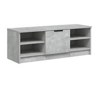 vidaXL Meuble TV Centre de Divertissement Armoire Stéréo Meuble de Rangement Salle de Séjour Intérieur Gris Béton 102x35x36,5 cm Bois d'Ingénierie
