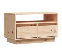 vidaXL Meuble TV Centre de Divertissement Meuble Stéréo Meuble de Rangement Salle de Séjour Intérieur 60x35x37 cm Bois de Pin Massif