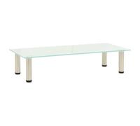 vidaXL Meuble TV Unité multimédia 80x35x17 cm Verre trempé givré