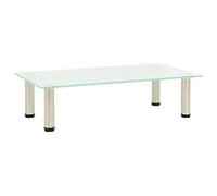 vidaXL Meuble TV Centre de Divertissement Unité Multimédia Meuble de Salon Salle de Séjour Maison Intérieur Givré 60x35x17 cm Verre Trempé