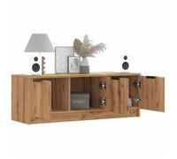 vidaXL Meuble TV chêne artisanal 102x35x36,5 cm bois d'ingénierie, banc TV, meuble hifi, centre de divertissement, buffet 856948