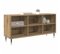 Meuble TV moderne - vidaXL - Chêne artisanal - 103,5x30x50 cm - Bois d'ingénierie - 6 étagères - Poids max 60 kg