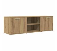 vidaXL Meuble TV chêne Artisanal 120x34x37 cm Bois d'ingénierie, Support TV, Armoire média, Armoire HiFi, unité TV, Meuble multimédia, Meuble latéral
