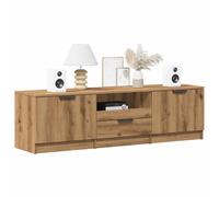 Vidaxl Meuble Tv Chêne Artisanal 140x35x40 Cm Bois D'ingénierie Marron