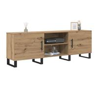 vidaXL Meuble TV Chêne Artisanal 150 x 30 x 50 cm Bois d'ingénierie, Meuble de Salon Moderne, Cabinet Bas élégant, Grand lowboard, Rangement Pratique, Support média avec poignée en Acier