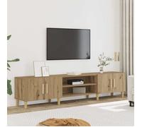 vidaXL Meuble TV Chêne artisanal 180×31,5×40 cm Bois d'ingénierie Multicolore