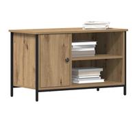 Meuble TV - Chêne artisanal - 80x40x50 cm - Finition mate - Design contemporain
