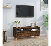 Vidaxl Meuble Tv Chêne Fumé 100x34,5x44,5 Cm Bois D'ingénierie Multicolore
