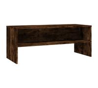 Vidaxl Meuble Tv Chêne Fumé 100x40x40 Cm Bois D'ingénierie Marron