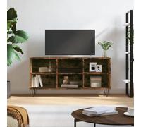 Vidaxl Meuble Tv Chêne Fumé 103,5x30x50 Cm Bois D'ingénierie Multicolore