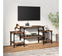 Vidaxl Meuble Tv Chêne Fumé 117x35x52 Cm Bois D'ingénierie Marron