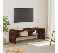 Vidaxl Meuble Tv Chêne Fumé 120x40x40 Cm Bois D'ingénierie Marron