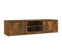 Vidaxl Meuble Tv Chêne Fumé 140x40x35,5 Cm Bois D'ingénierie Multicolore