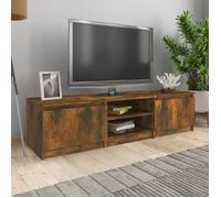 vidaXL Meuble TV Chêne fumé 140x40x35,5 cm Bois d'ingénierie815357