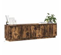 vidaXL Meuble TV Chêne fumé 180 x 38 x 49 cm Bois d'ingénierie, Meuble TV rectangulaire Moderne, Armoire Murale Multifonction, unité LED pour Un Style chez soi organisé