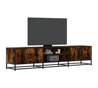 Vidaxl Meuble Tv Chêne Fumé 180x35x41 Cm Bois D'ingénierie Marron