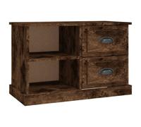 Vidaxl Meuble Tv Chêne Fumé 73x35,5x47,5 Cm Bois D'ingénierie Multicolore