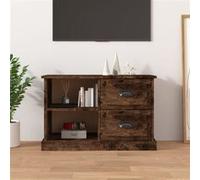 Vidaxl Meuble Tv Chêne Fumé 73x35,5x47,5 Cm Bois D'ingénierie Multicolore