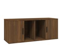 Vidaxl Meuble Tv Chêne Marron 100x35x40 Cm Bois D'ingénierie Marron