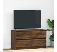 vidaXL Meuble TV chêne Marron 100x35x54 cm Bois d'ingénierie, Banc TV, Meuble HiFi, Centre de Divertissement, Buffet TV, Meuble multimédia, Console TV