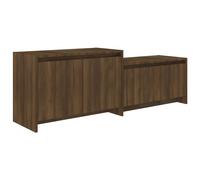 Vidaxl Meuble Tv Chêne Marron 146,5x35x50 Cm Aggloméré Multicolore