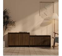vidaXL Meuble TV Chêne marron 146,5x35x50 cm Aggloméré813028