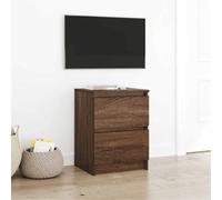 Vidaxl Meuble Tv Chêne Marron 40x35x54 Cm Bois D'ingénierie Marron