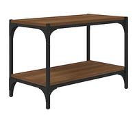 vidaXL Meuble TV Chêne Marron 60x33x41 cm Bois d'ingénierie et Acier