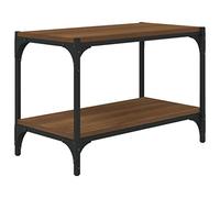 vidaXL Meuble TV Chêne Marron 60x33x41 cm Bois d'ingénierie et Acier