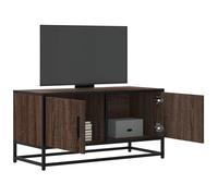 Vidaxl Meuble Tv Chêne Marron 80x34,5x40 Cm Bois D'ingénierie Et Métal Multicolore