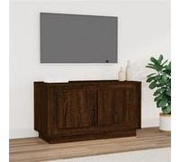 vidaXL Meuble TV chêne marron 80x35x45 cm bois d'ingénierie 819859