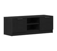 vidaXL Meuble TV Chêne Noir 102 x 32 x 35.5 cm Bois d'ingénierie, Meuble TV Tendance, Rangement Moderne, étagère Ajustable, Cabinet rectangulaire, pour Votre Salon