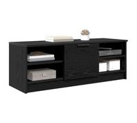 vidaXL Meuble TV Chêne noir – Moderne – Bois d'ingénierie 102×35×36,5 cm – 1 porte 2 étagères