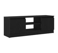 Vidaxl Meuble Tv Chêne Noir 102x30x36 Cm Bois D'ingénierie Noir