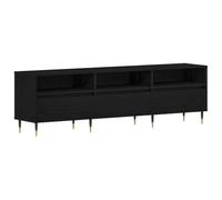 vidaXL Meuble TV Chêne Noir 150x30x44,5 cm Bois reconstitué