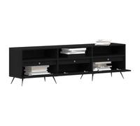 vidaXL Meuble TV Chêne Noir 150 x 30 x 44,5 cm Bois d'ingénierie, Meuble TV Moderne, Console rectangulaire pour Salon, Rangement stylé, sur Pieds effilés, unité Fonctionnelle