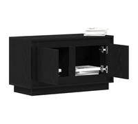 Meuble TV moderne - vidaXL - Chêne Noir - 80x35x45 cm - Bois d'ingénierie - 2 portes - Assemblage requis
