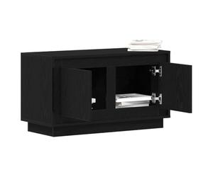 vidaXL Meuble TV Chêne Noir 80 x 35 x 45 cm Bois d'ingénierie, Meuble TV Tendance, unité Moderne, Pratique Console Basse, Rangement rectangulaire pour Salon