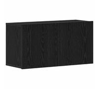 Meuble TV moderne - vidaXL - Chêne noir - Bois d'ingénierie - 80x30x41 cm - Vaste espace de rangement - Fixation murale