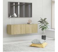 vidaXL Meuble TV Chêne sonoma 100x30x30 cm Aggloméré