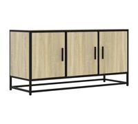 vidaXL Meuble TV chêne Sonoma 100x35x50 cm Bois d'ingénierie et métal, Banc TV, Meuble HiFi, Centre de Divertissement, Buffet TV, Meuble multimédia