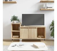 Meuble TV, Armoire de Télévision avec 5 Compartiments, Meuble Télé avec Portes Salon Salle de Séjour, Moderne, Chêne Sonoma Bois d'Ingénierie
