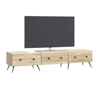 vidaXL Meuble TV Chêne Sonoma 147 x 34,5 x 30 cm Bois d'ingénierie, Salon, Meuble TV Moderne, unité de Rangement rectangulaire, Meuble Fonctionnel, étagère Design pour Organiser