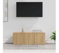 vidaXL Meuble TV Chêne sonoma 80x34x30 cm Aggloméré