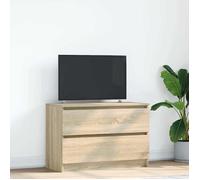 vidaXL Meuble TV chêne sonoma 80x35x54 cm bois d'ingénierie, banc tv, meuble hifi, centre de divertissement, buffet tv, 861789